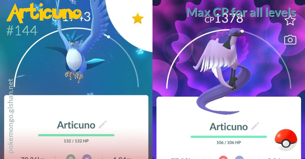 Pokemon Go  Articuno - Stats, Best Moveset & Max CP - GameWith