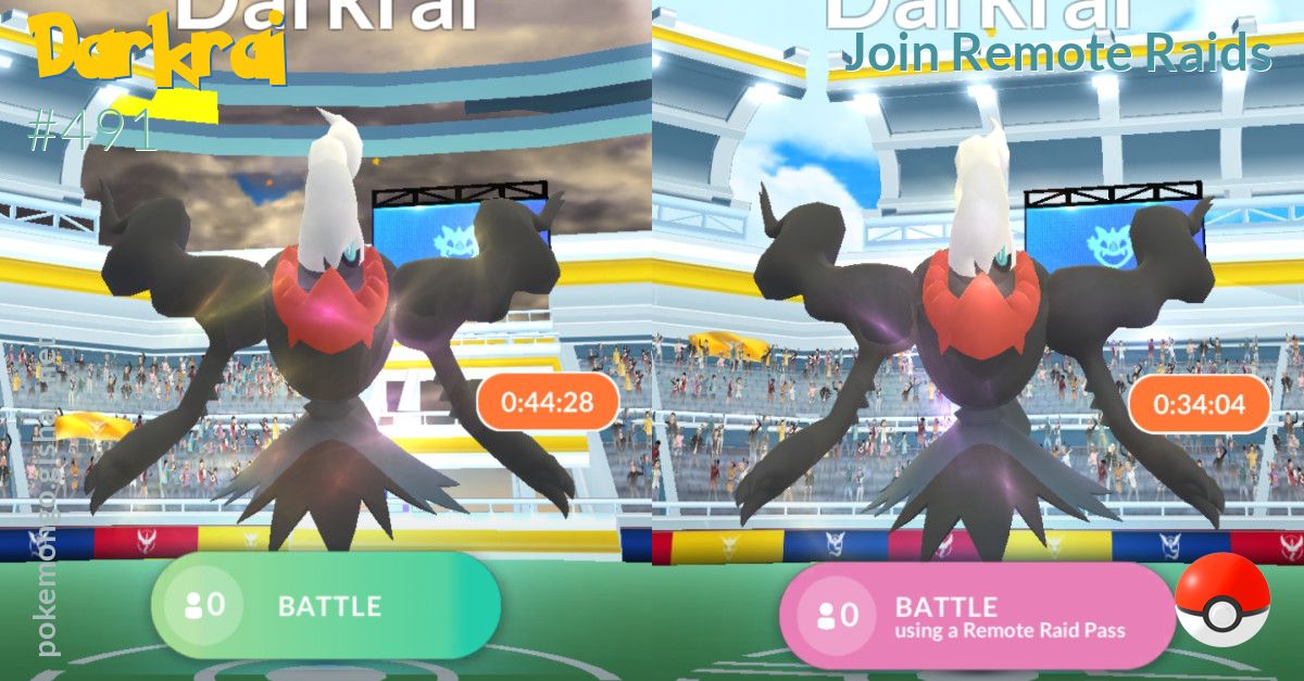 Pokémon Go: O lendário Darkrai já está disponível nas Raids!