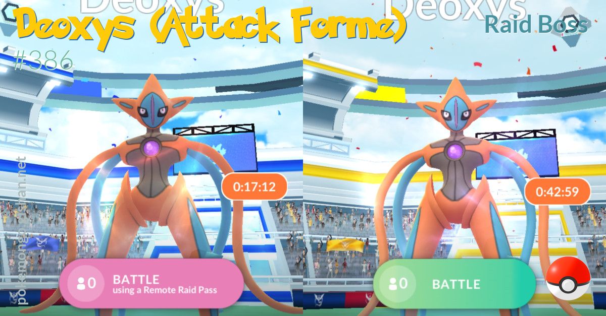 Attack Forme Deoxys Raid Guide For Pokémon GO Players: Sept. 2022