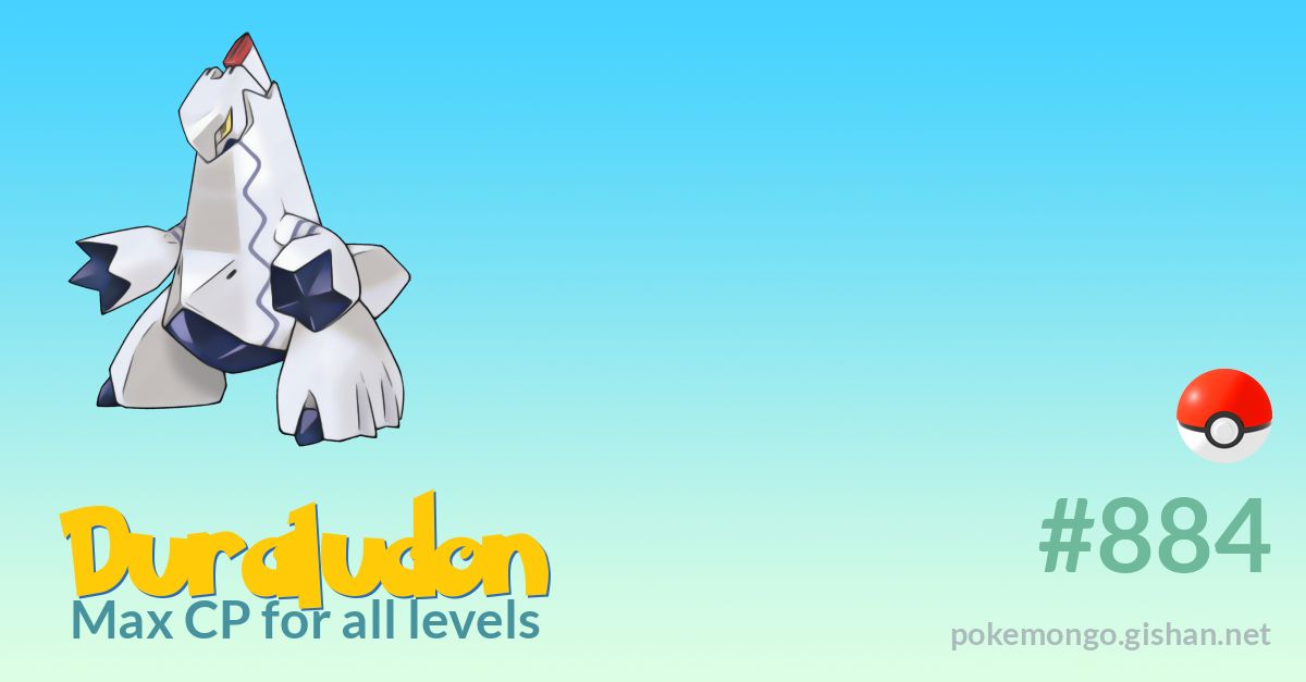 Duraludon max CP for all levels - Pokemon Go