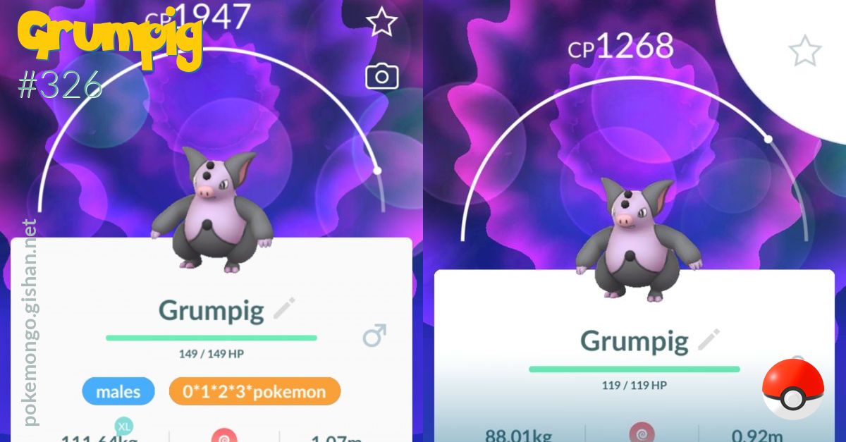 pokemon grumpig evolution