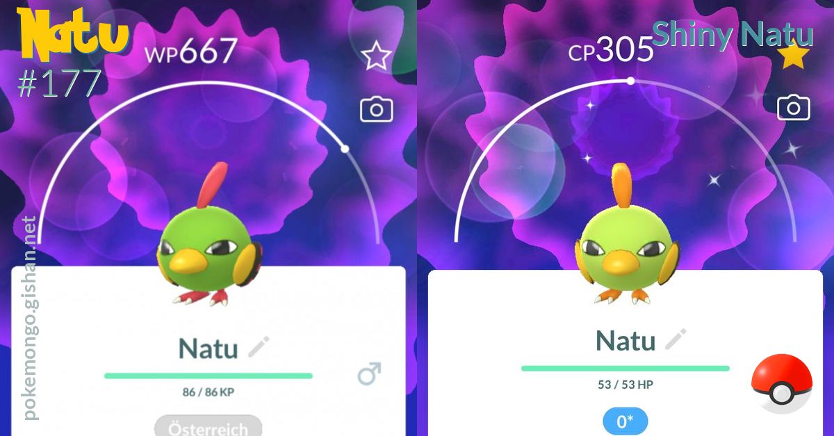 Shiny Natu Pokemon Go