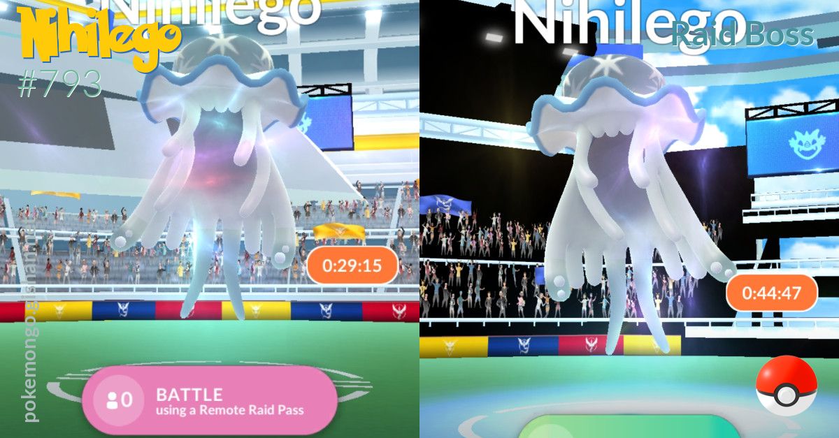 Nihilego acidentalmente substitui Guzzlord em Pokémon GO Raids
