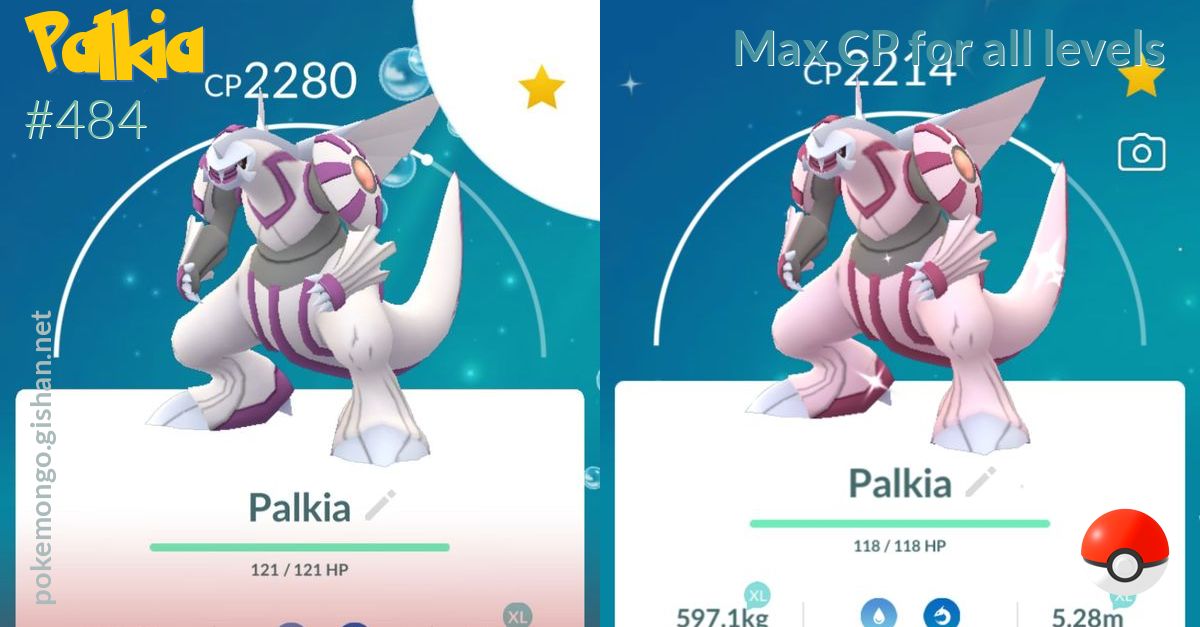 Pokemon Go  Palkia - Stats, Best Moveset & Max CP - GameWith