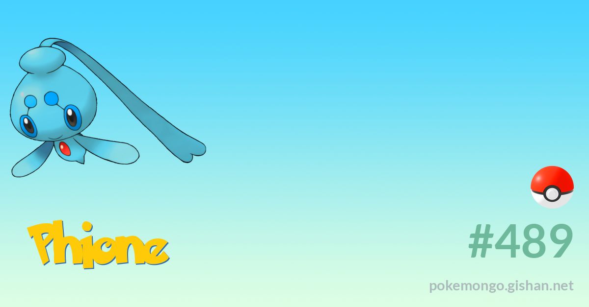 Pokemon 489 • Phione • Pokedex •