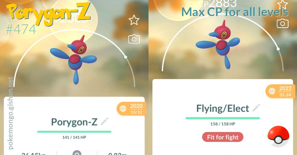 Porygon Z Max Cp For All Levels Pokemon Go