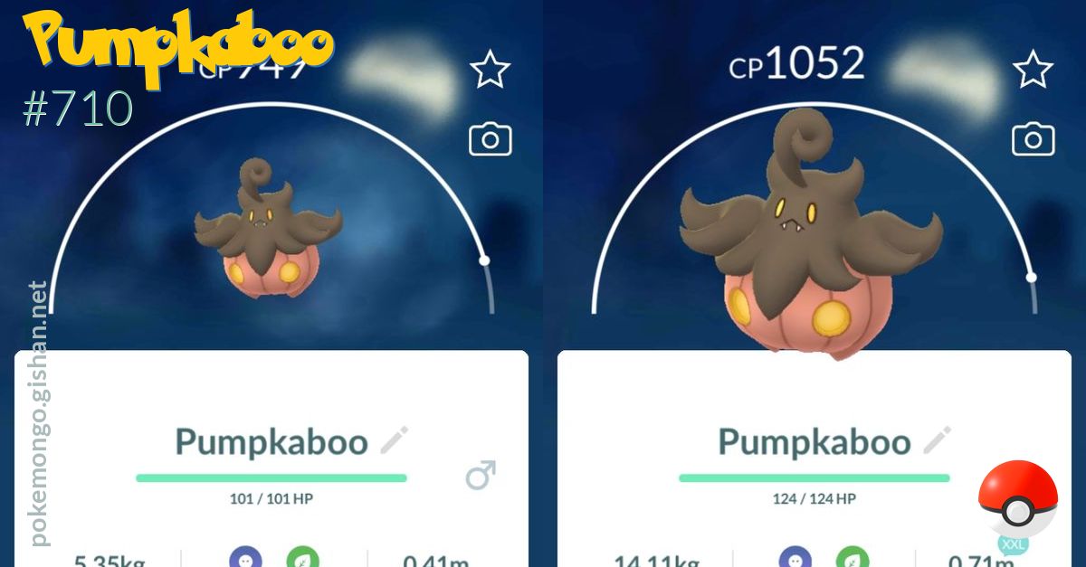 You can tell which size Pumpkaboo you're catching by comparing it to a ball  : r/TheSilphRoad