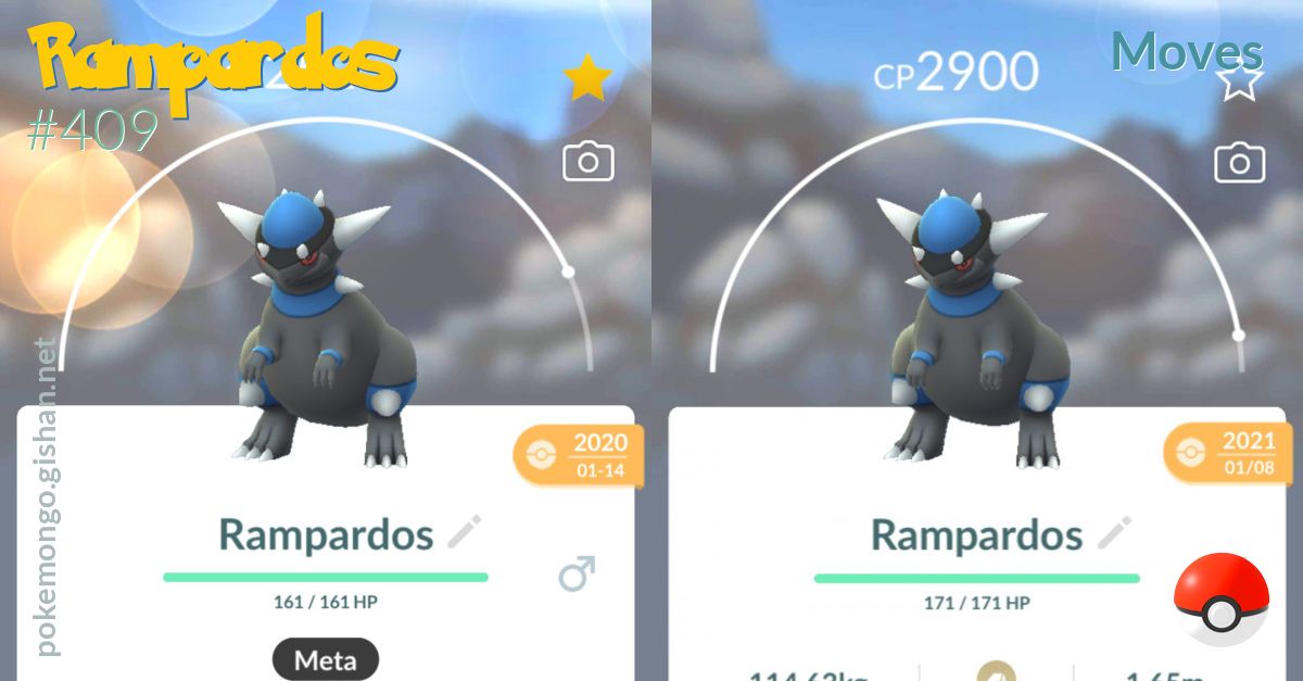 Rampardos moves - Pokemon Go