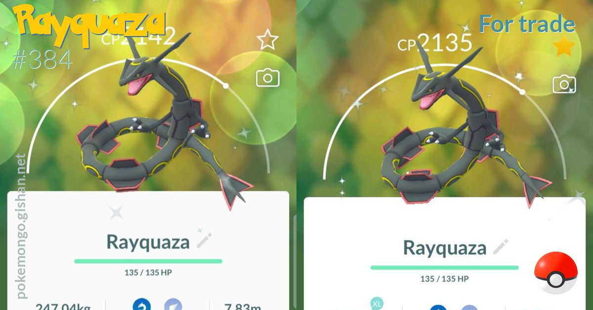 Rayquaza for trade - Pokémon Go