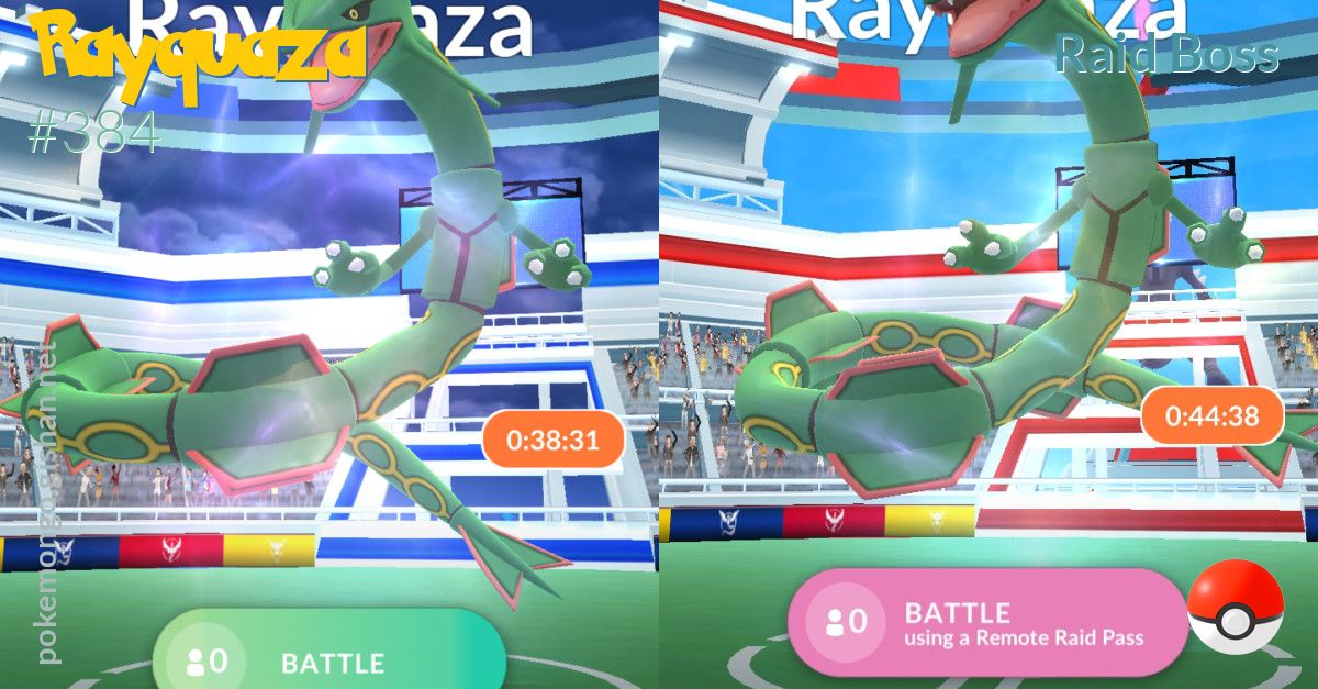 Rayquaza Raid Boss Pokemon Go
