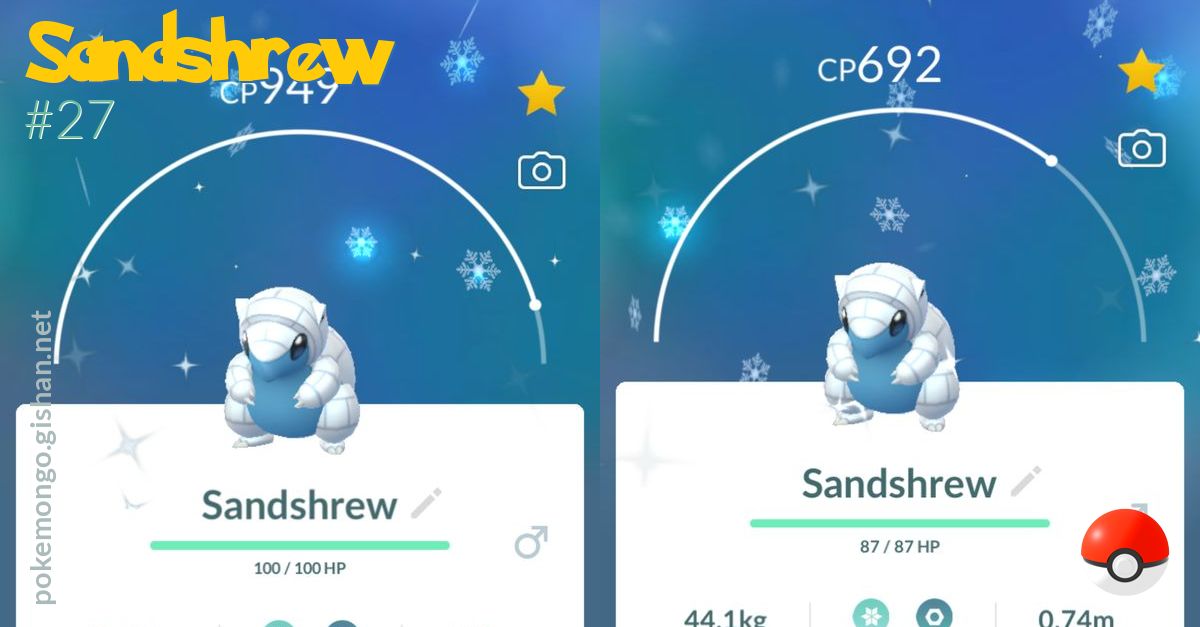 Sandshrew - Alola Form (Pokémon GO) - Best Movesets, Counters, Evolutions  and CP