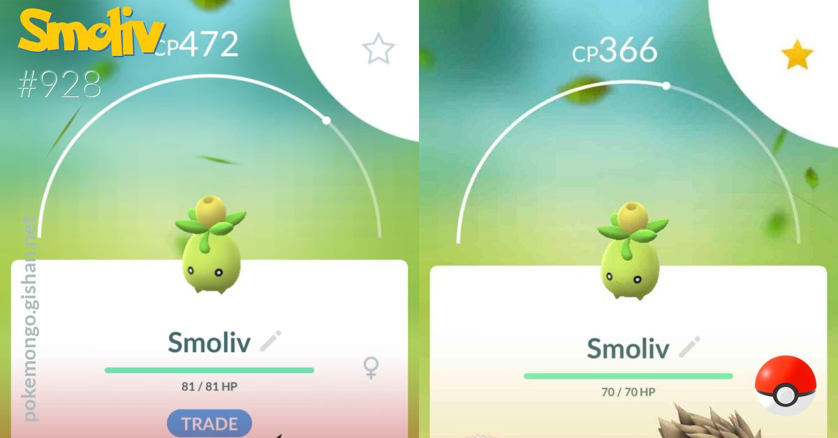 Smoliv - #928 -  Pokédex