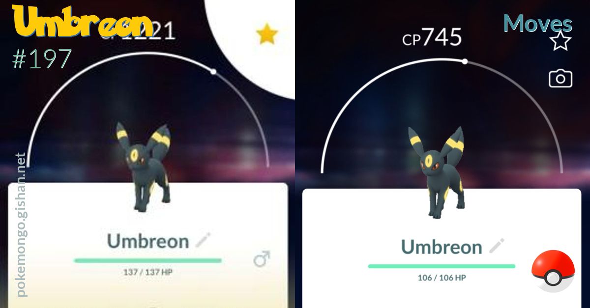 Umbreon Moves Pokemon Go