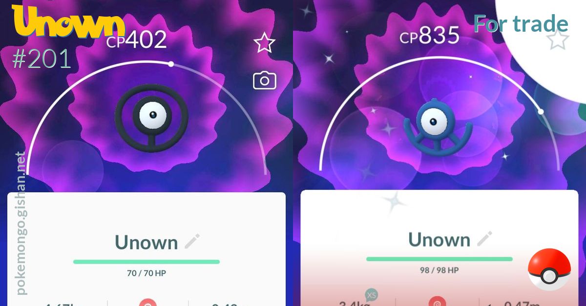 Mavin  Pokémon Go Shiny Unown B Registered Or Unregistered 30 Day