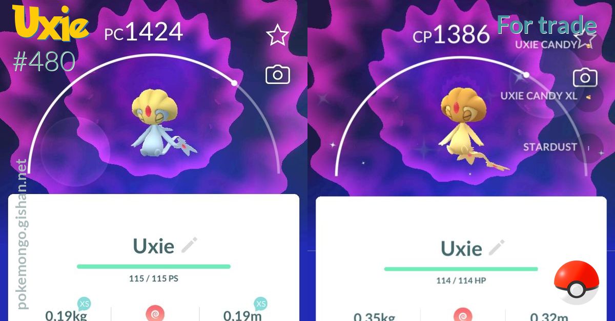 Uxie For Trade Pokemon Go