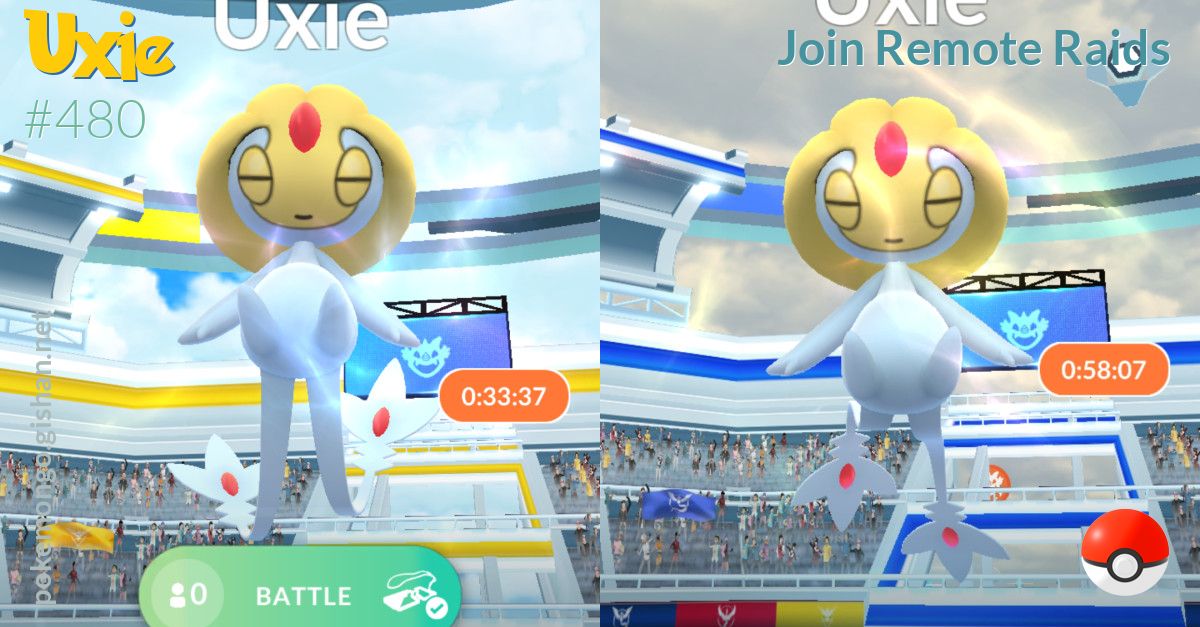 Pokémon Go - Raid de Uxie - counters, fraquezas, ataques, Uxie shiny