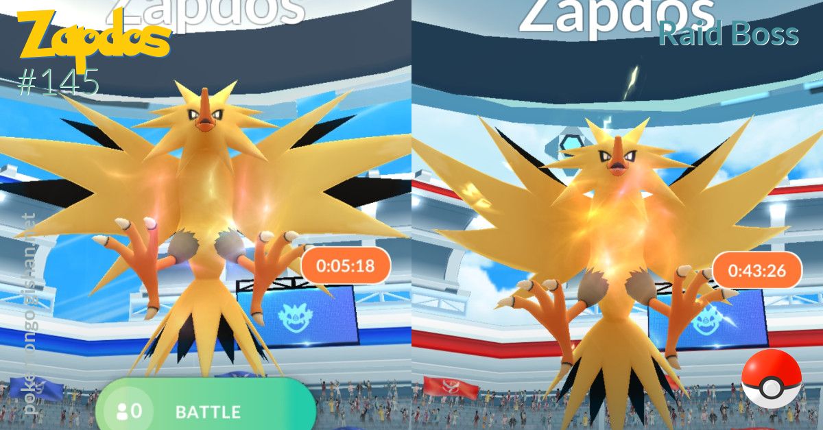 Zapdos Raid Guide For Pokémon GO Players: Hidden Gems