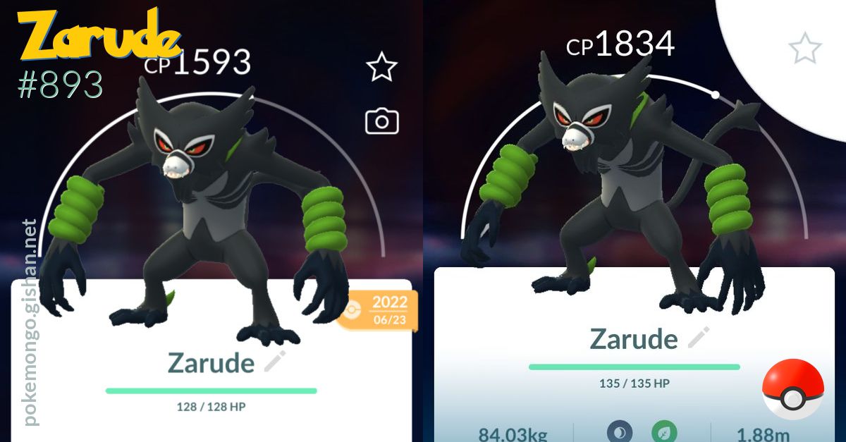 Zarude - Evolutions, Location, and Learnset