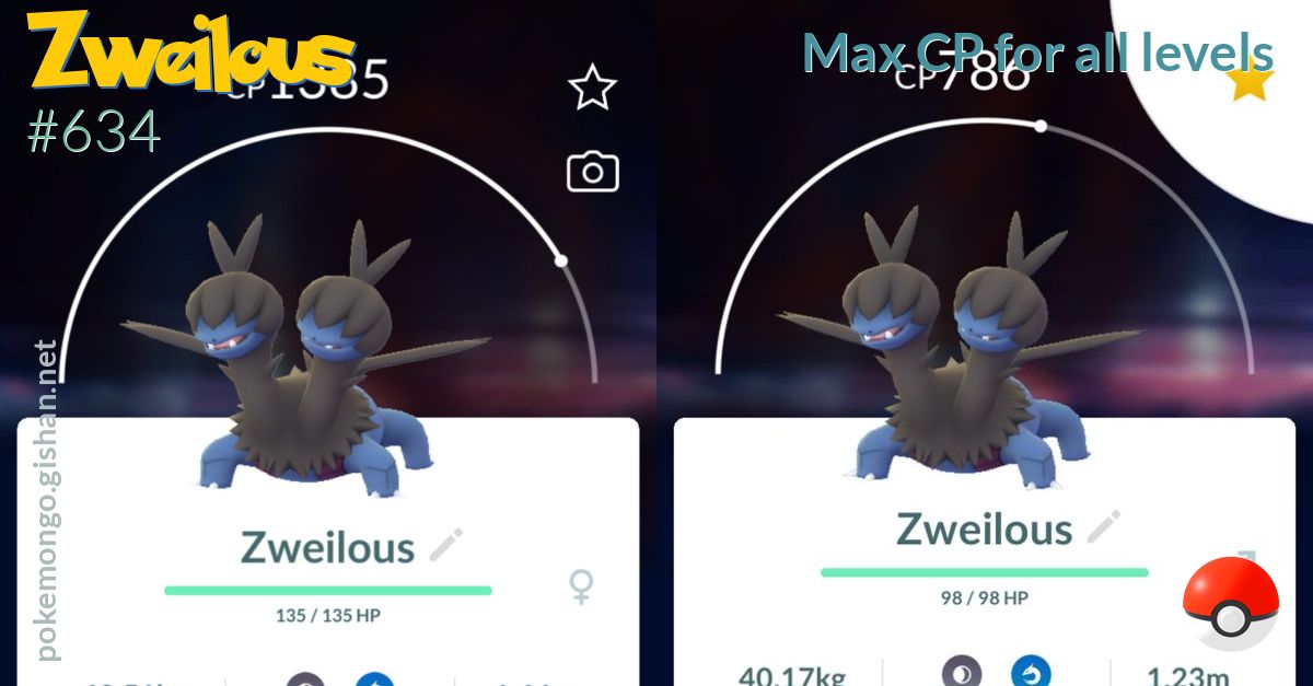 Zweilous (Pokémon GO) - Best Movesets, Counters, Evolutions and CP